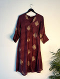 trueBrowns Purple Zari Kurta | Grocsy