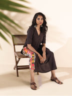 trueBrowns Cola Cotton Ikat Kurta Pant Set | Grocsy