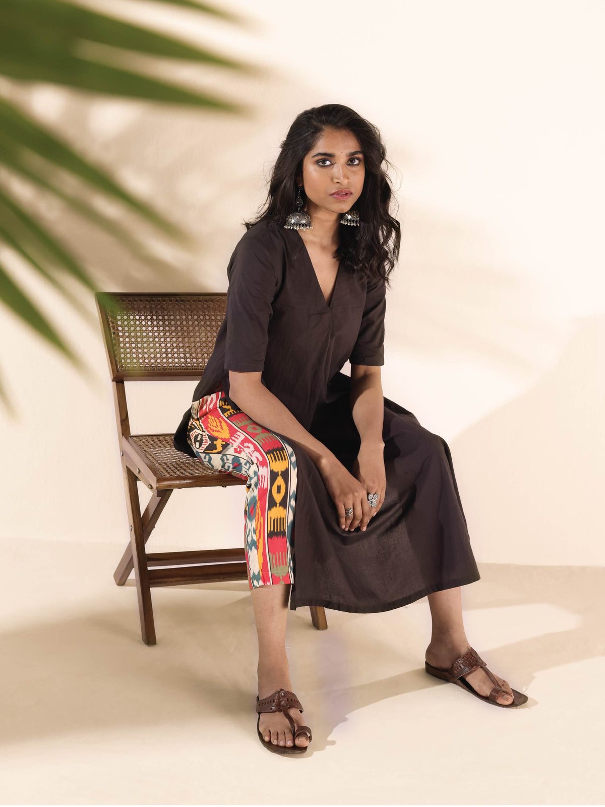 trueBrowns Cola Cotton Ikat Kurta Pant Set | Grocsy