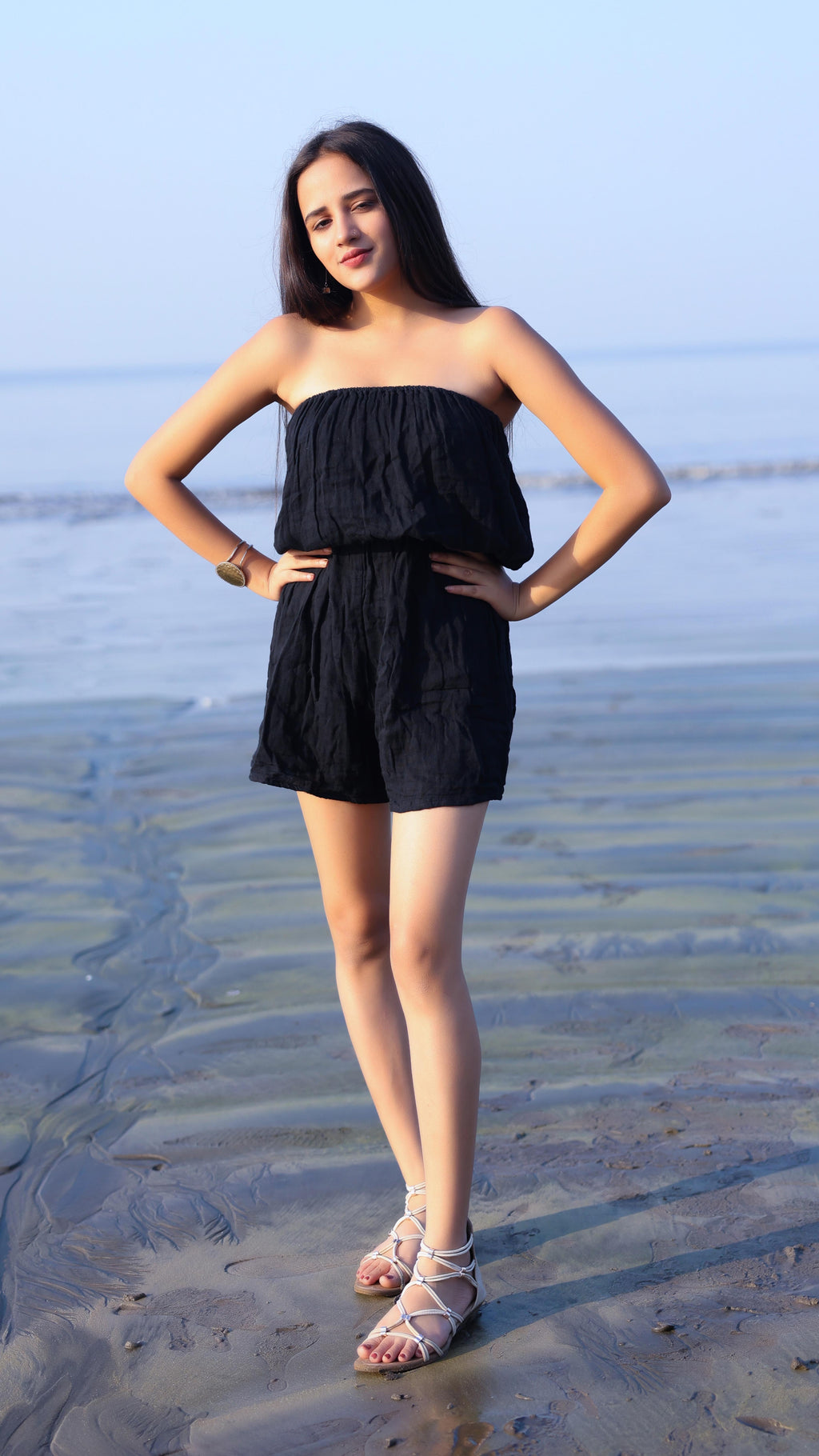 Noroke Cotton Crepe Crinkled Play Suit | Grocsy