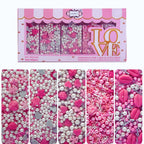 Confect Silver Hearts & White Pearls | Edible Mother's Day Sprinkles | Grocsy