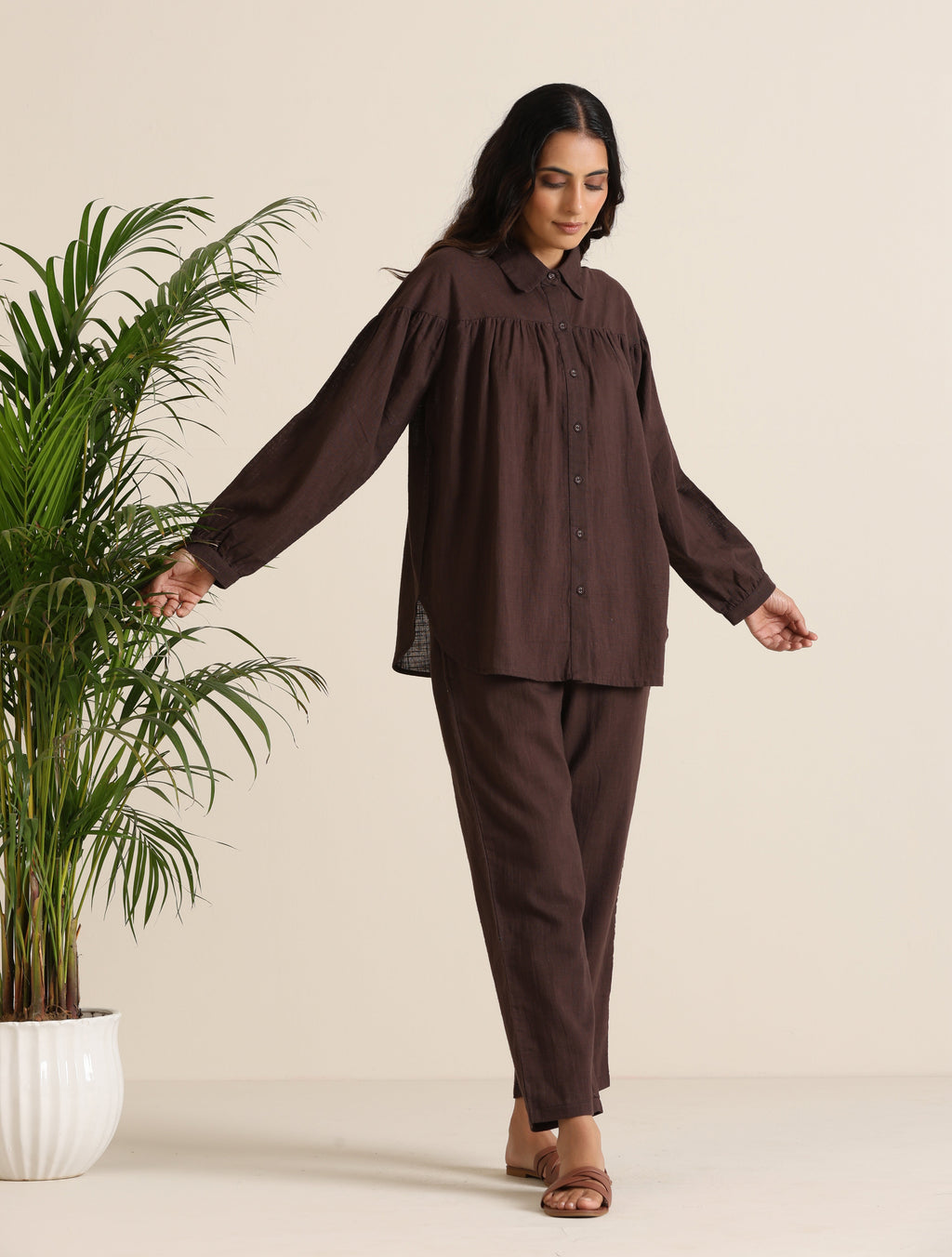 trueBrowns Cola Cotton Shirt Co-ord Set | Grocsy