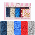 Confect Heart Sprinkles | Captain's Colors Patriotic Sprinkles | Grocsy