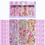 Confect Girls Baby Shower Sprinkles | Mix Heart, Teddy, Baby Feed Bottle & Baby Feet Sprinkles | Grocsy