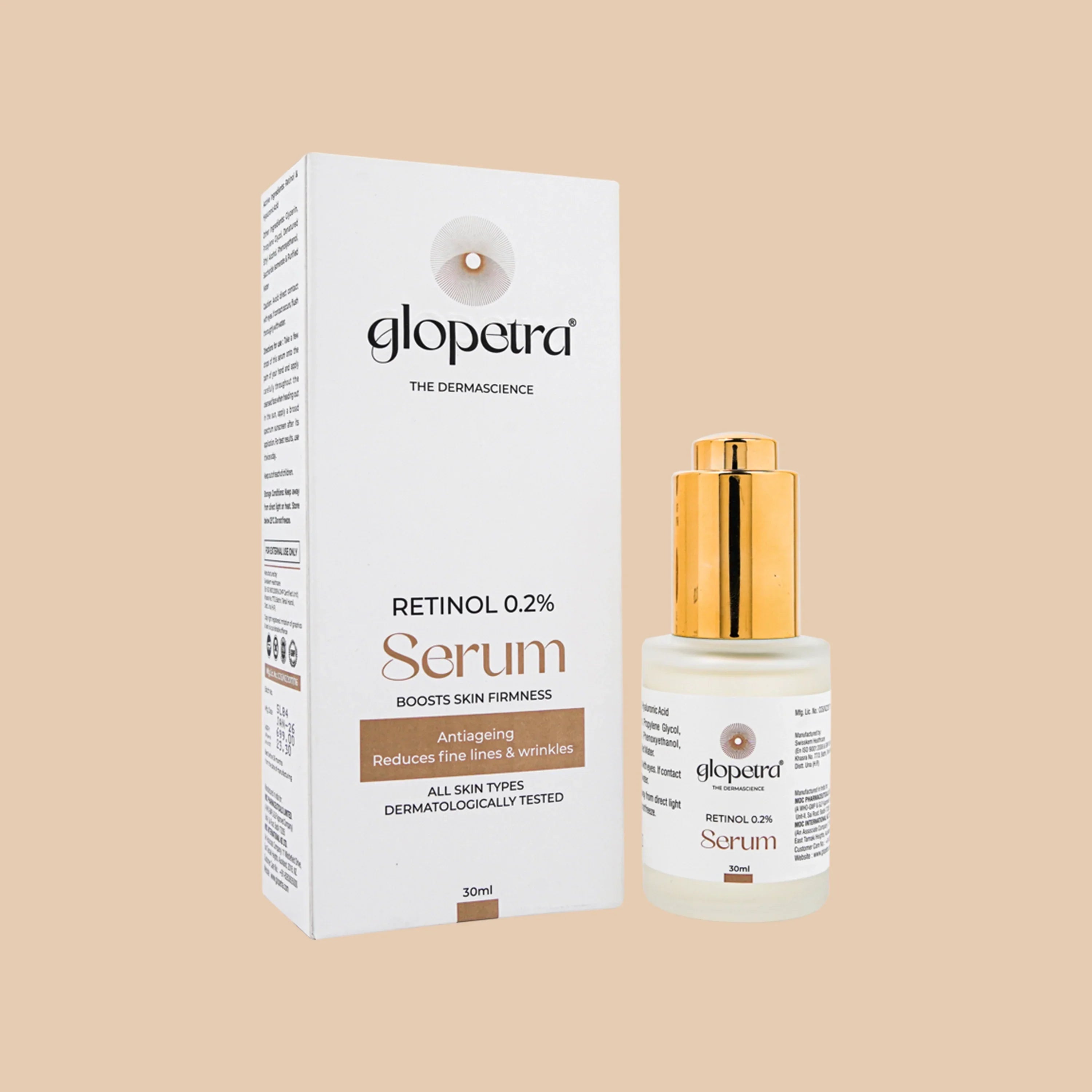 Glopetra Retinol 0.2% - Anti Ageing Serum For Face | Grocsy