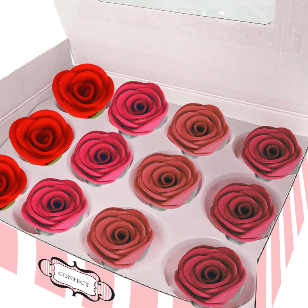 Confect Ombre- 2 | Edible Sugar Roses Topper | Grocsy