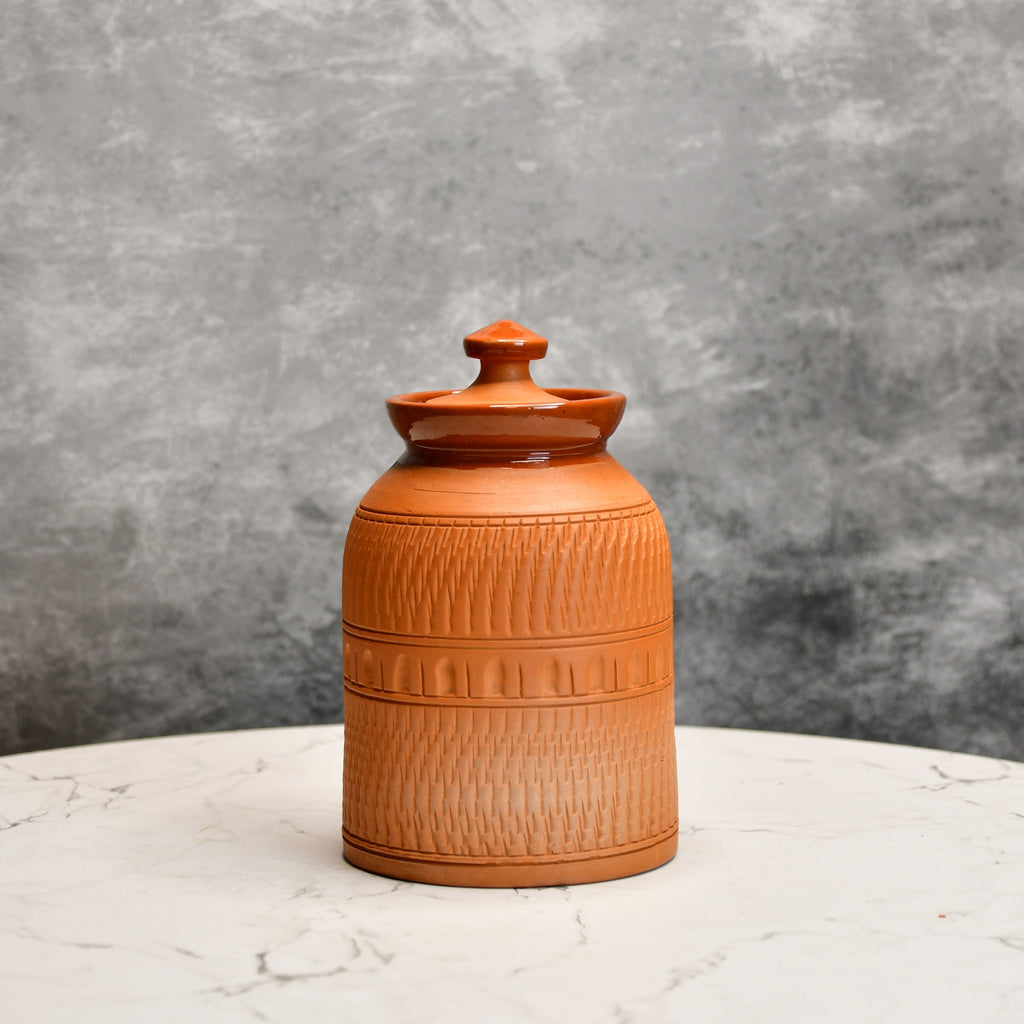 Sowpeace Premium Large Terracotta Storage Jar with Lid | Grocsy