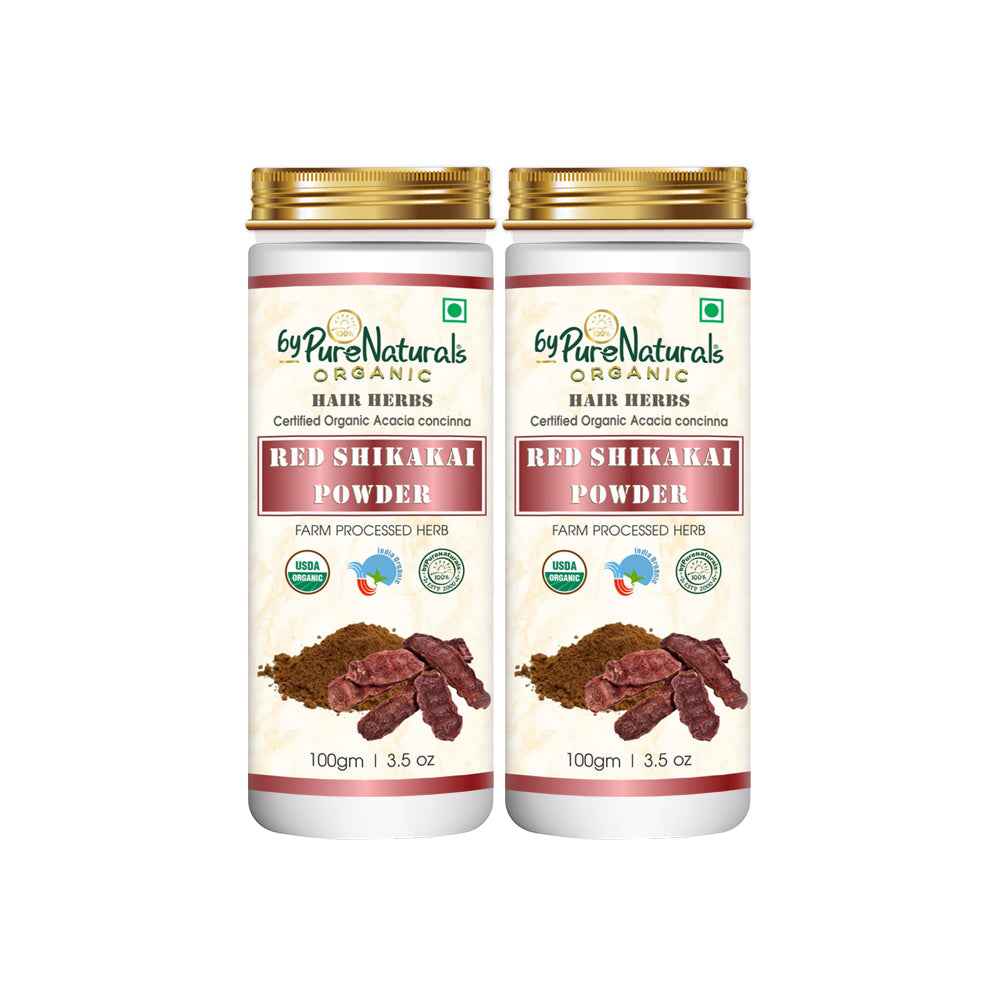 byPureNaturals Organic Red Shikakai Powder | Grocsy