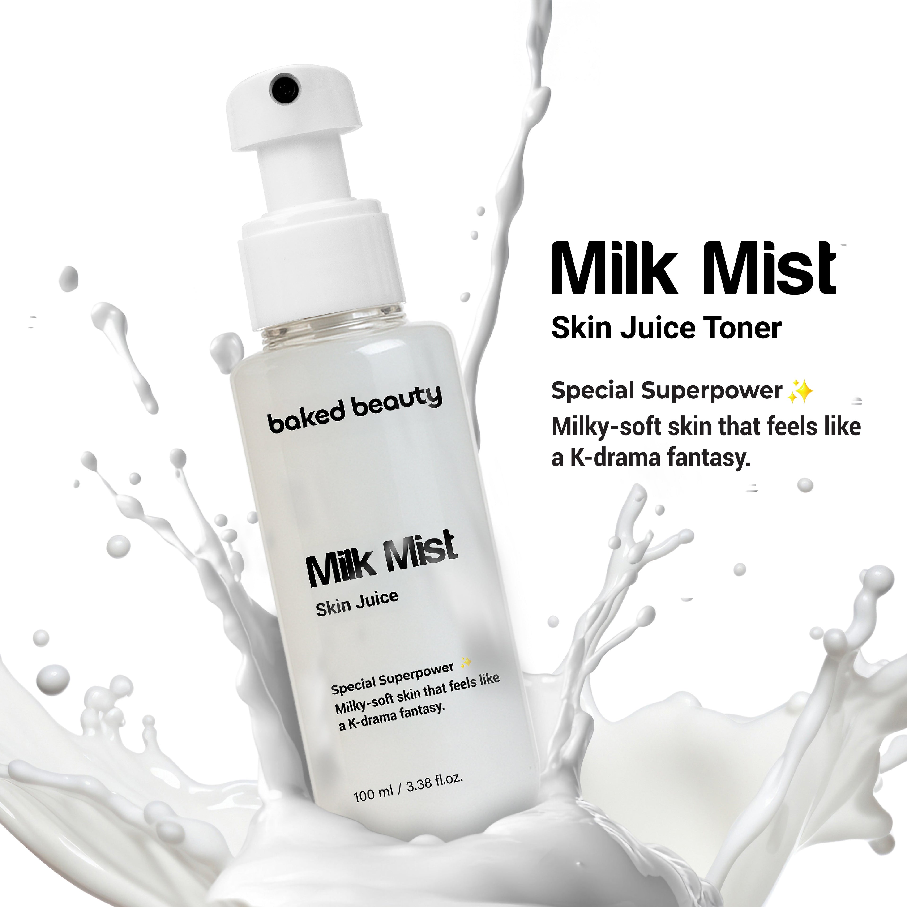 Baked Beauty Milk Mist Skin Juice - Milky Moisturising Toner | Grocsy