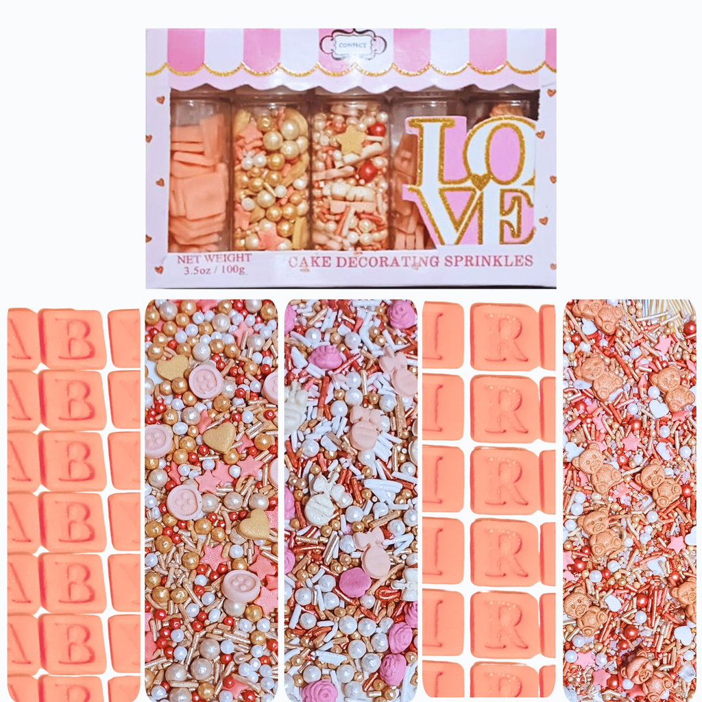 Confect Girls Baby Shower Sprinkles | Edible Sprinkles | Grocsy