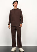 Fabmade Cocoa Drift Linen Kurta Set | Grocsy