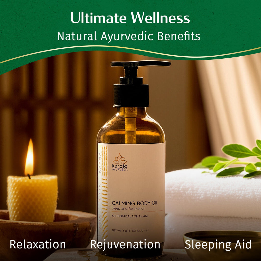 Kerala Ayurveda USA Calming Body Oil - Ksheerabala Thailam | Grocsy