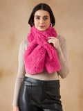 InWeave Women's Light Pink Faux Fur Neck Warmer | Grocsy