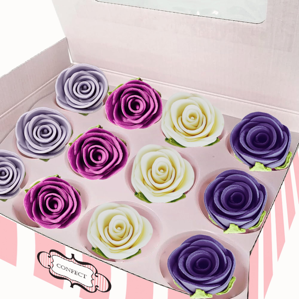 Confect Ombre- 6 | Edible Sugar Roses Topper | Grocsy