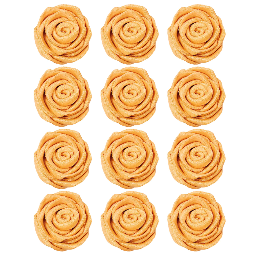 Confect Gold | Edible Metallic Sugar Roses Topper | Grocsy