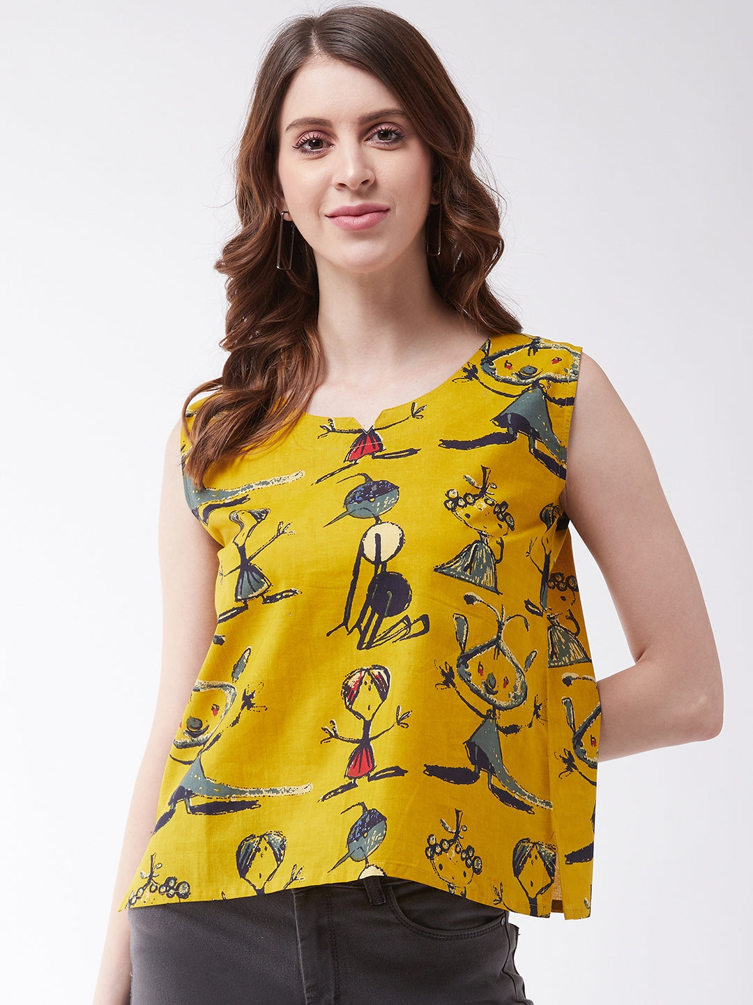 InWeave Quirky Sleeveless Top | Grocsy