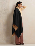 trueBrowns Black Reversible Woollen Stole | Grocsy