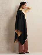 trueBrowns Black Reversible Woollen Stole | Grocsy