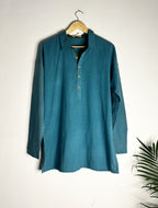 trueBrowns Blue Slub Men's Shirt | Grocsy
