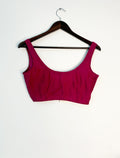 trueBrowns Pink Sleeveless Muslin Blouse | Grocsy