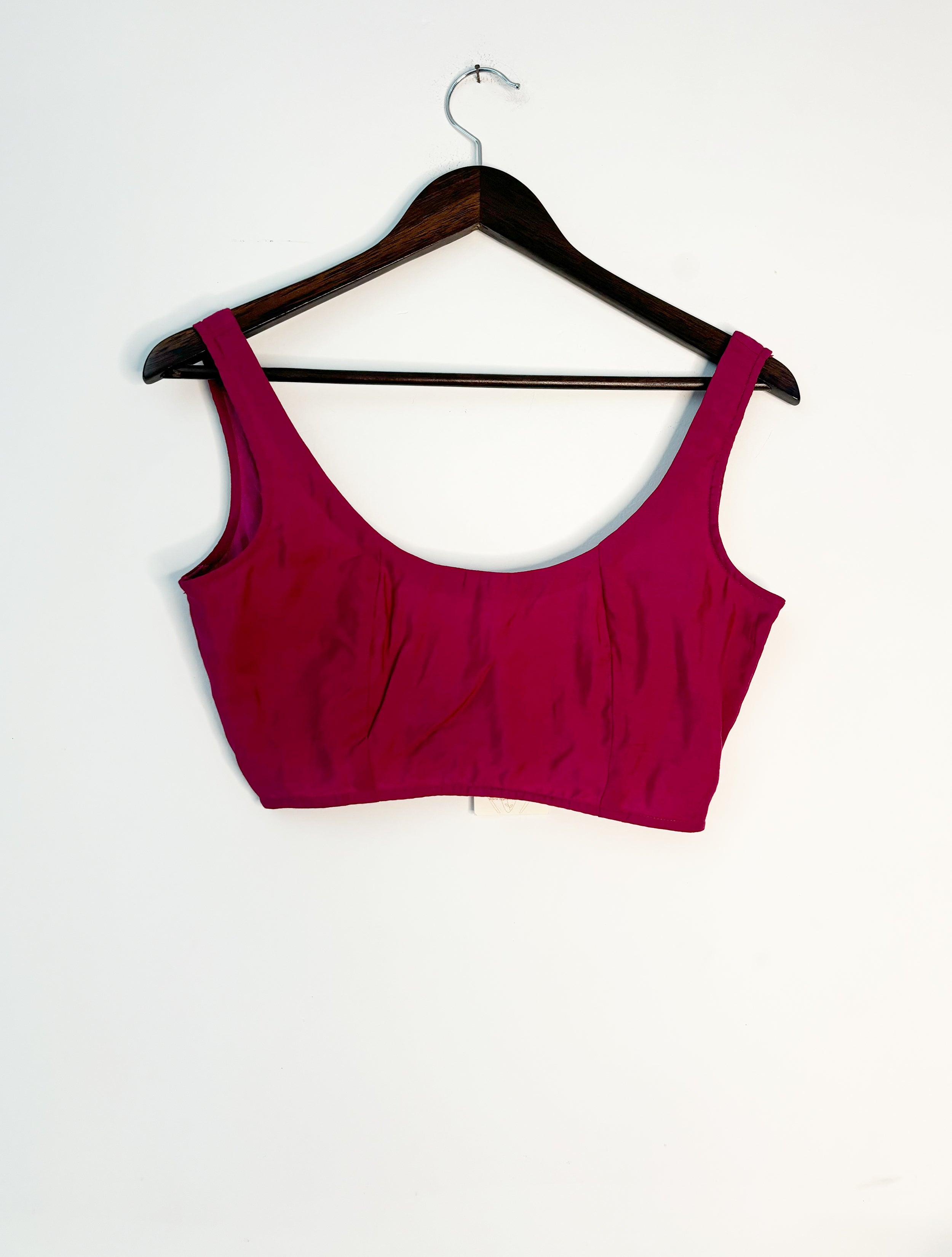 trueBrowns Pink Sleeveless Muslin Blouse | Grocsy
