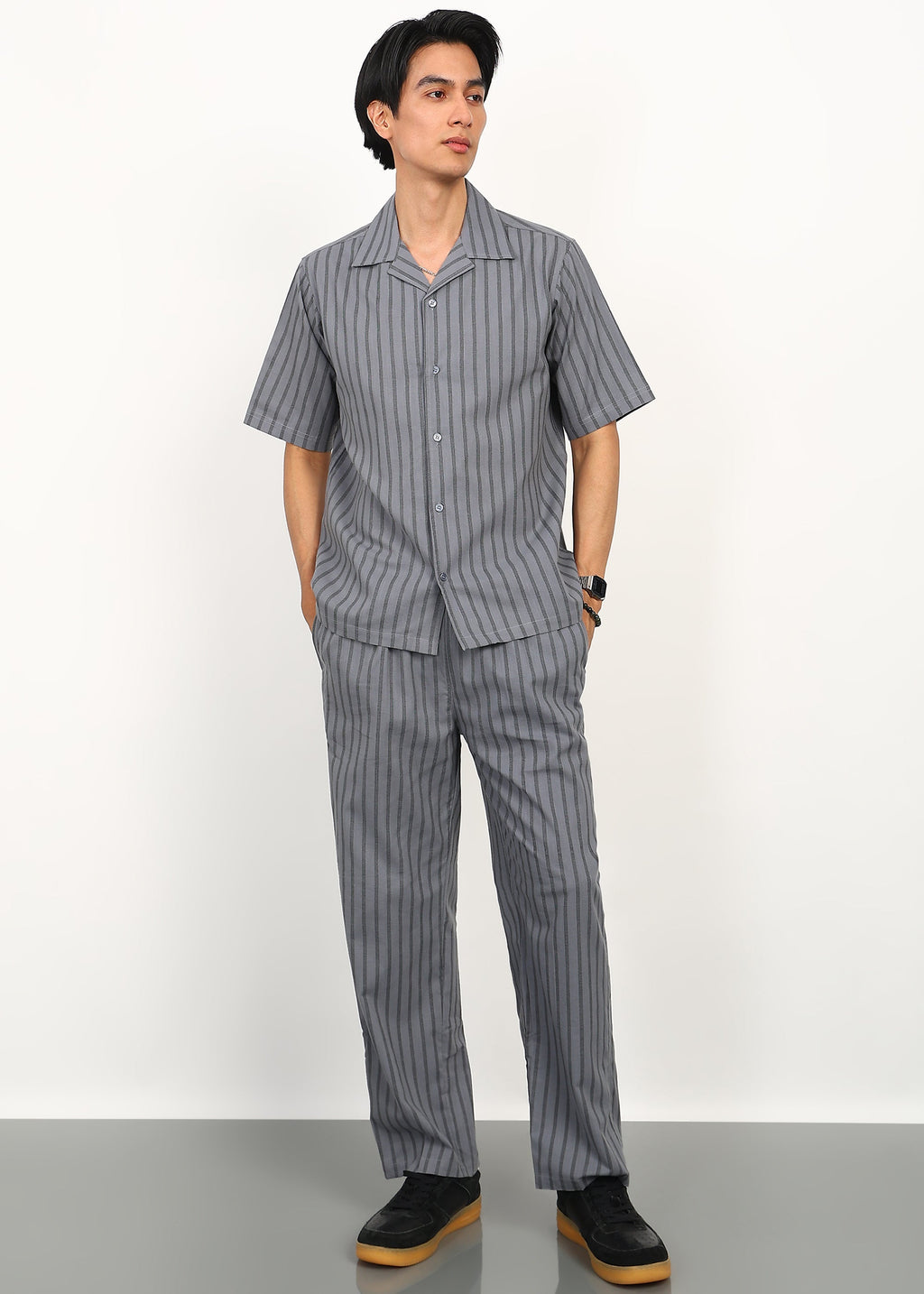 Fabmade Graphite Rhythm Co-Ord Set | Grocsy