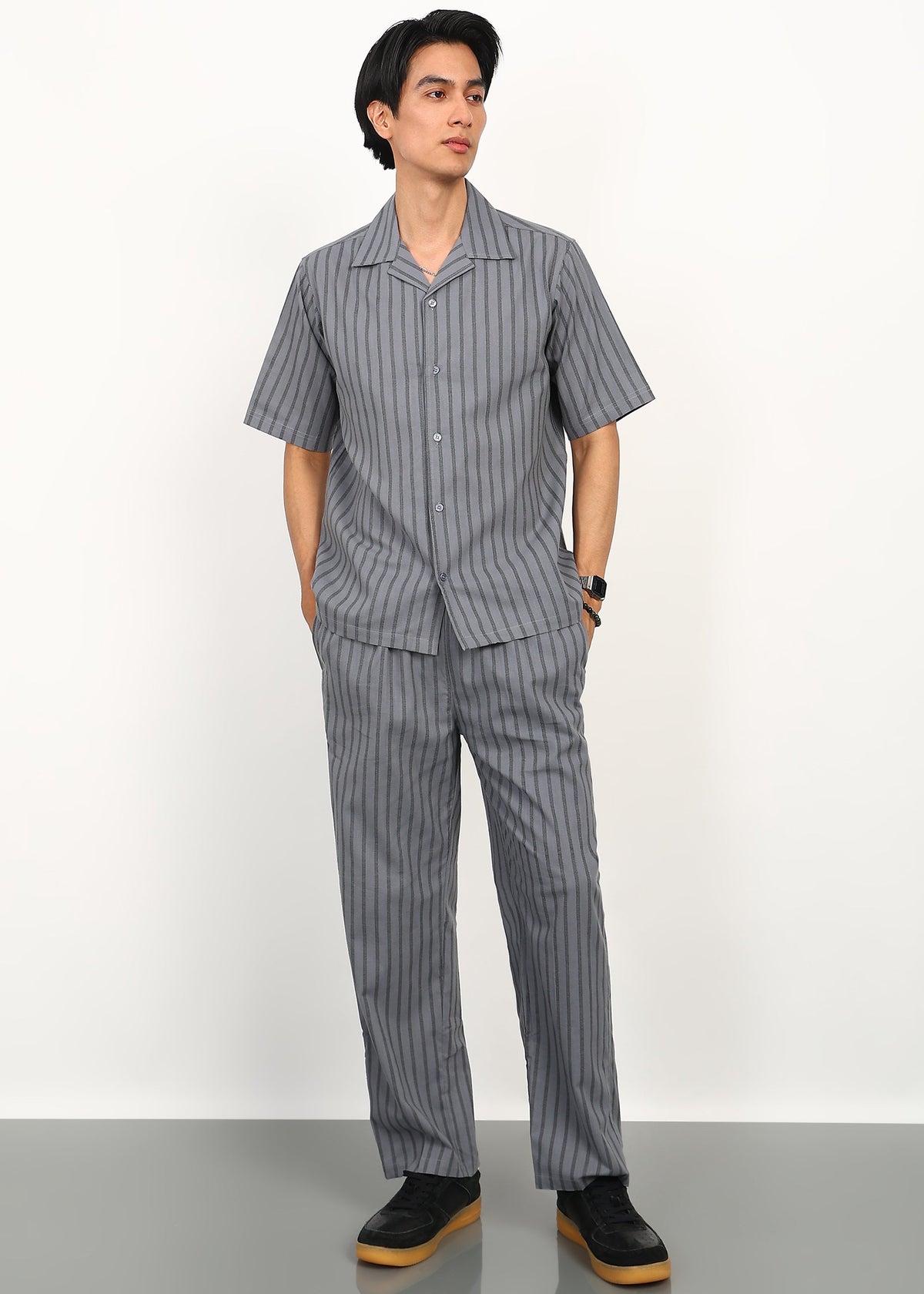 Fabmade Graphite Rhythm Co-Ord Set | Grocsy