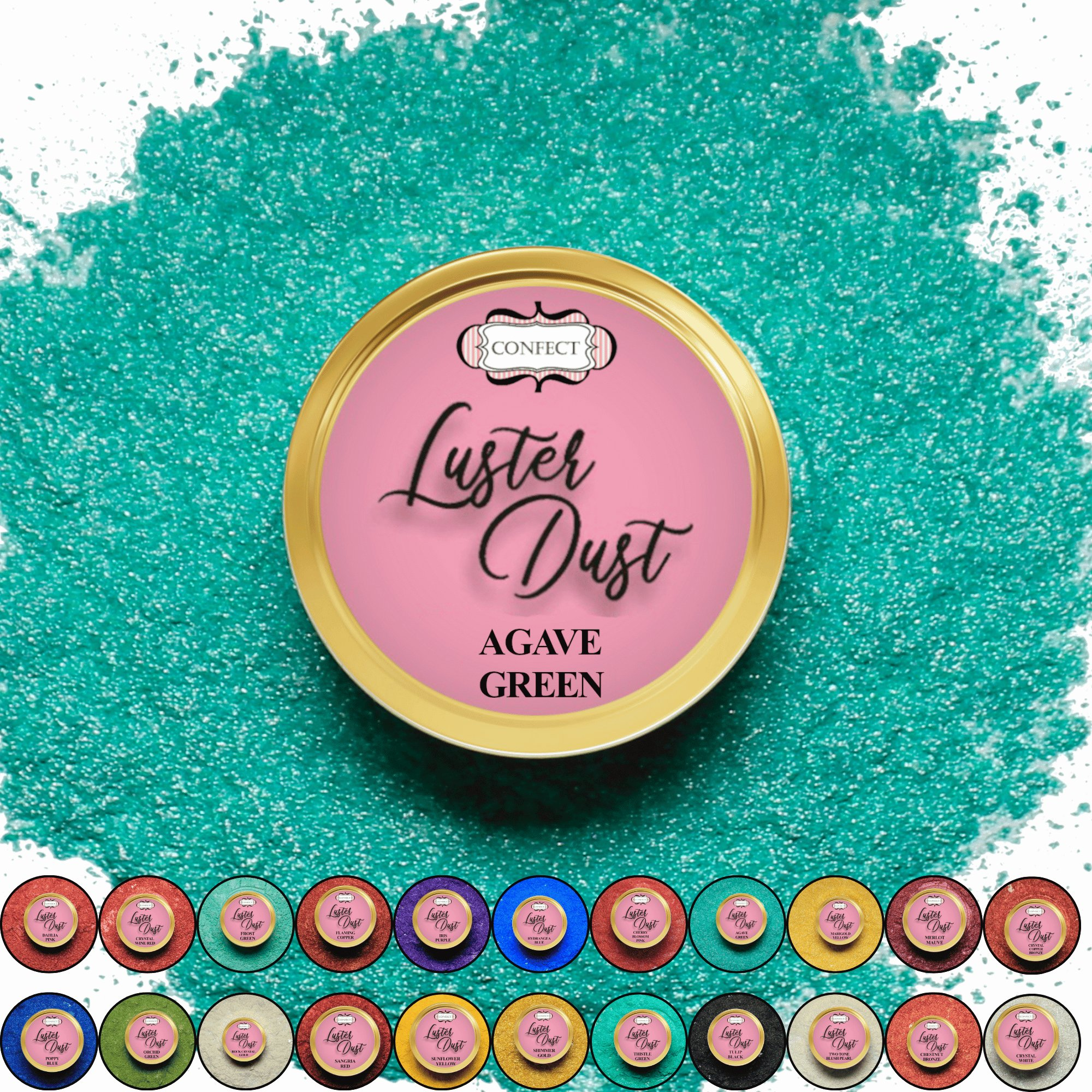 Confect Agave Green | Edible Luster Dust | Grocsy