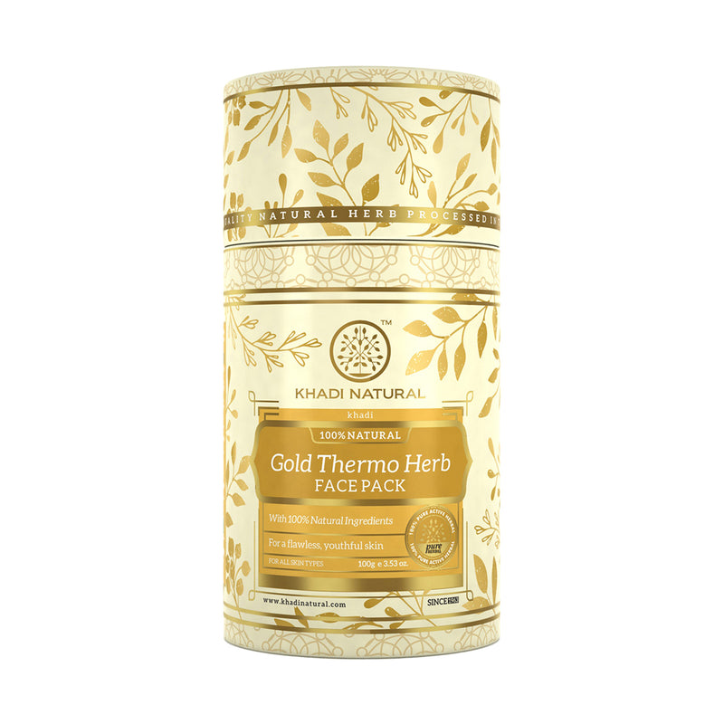 Khadi Natural Gold Thermo Herb Face Pack | Grocsy