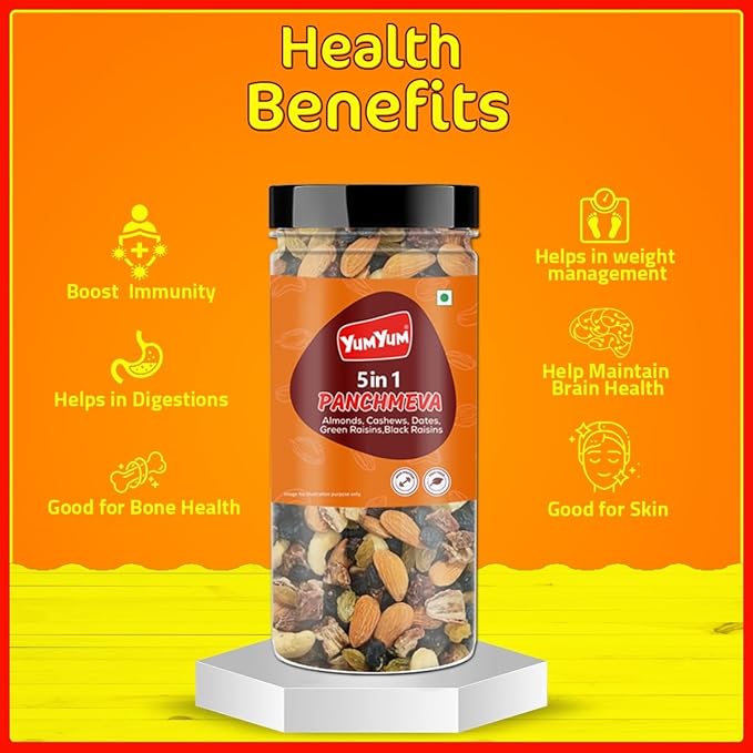 Yum Yum 5 In 1 Panchmeva Jar | Grocsy