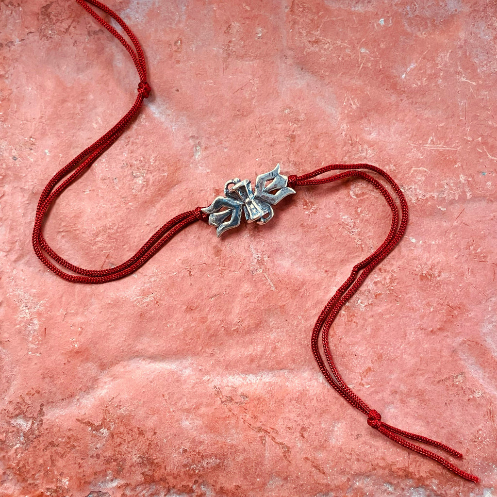 trueBrowns 925 Sterling Silver Lord Shiva Trishul Thread Rakhi | Grocsy
