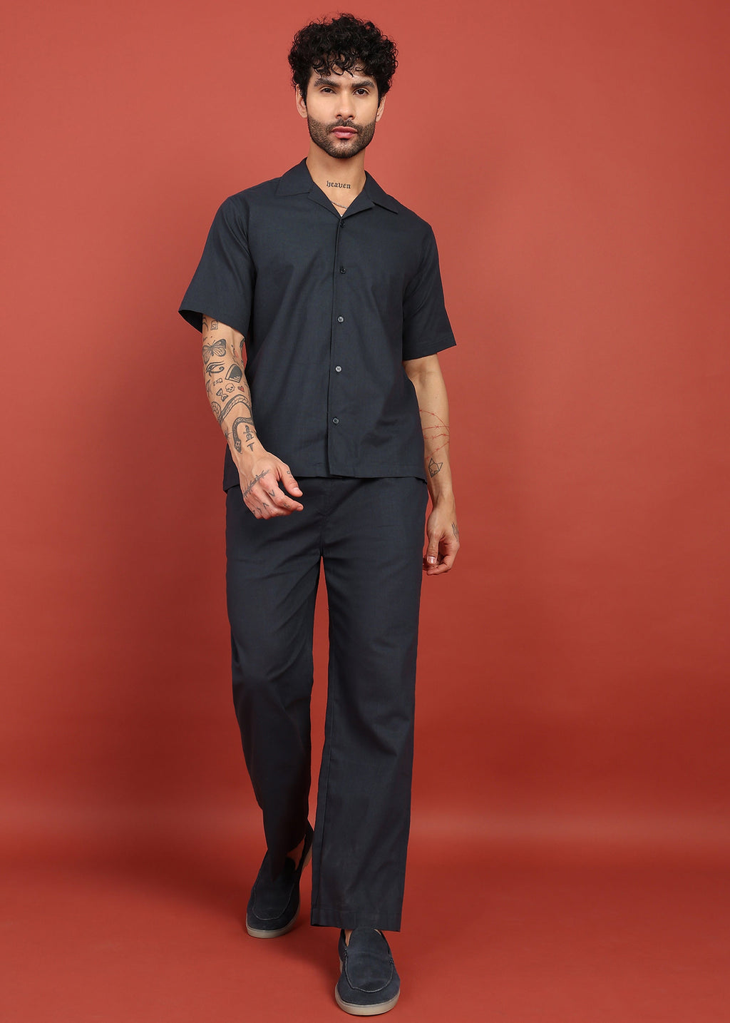 Fabmade Midnight Ease Shirt & Trouser Co-Ord Set | Grocsy