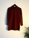 trueBrowns Maroon Straight Men's Kurta | Grocsy