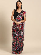 Ahalyaa Floral Poly Chiffon Saree | Grocsy