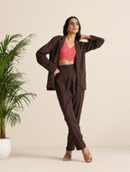trueBrowns Cola Cotton Dobby Pant Suit Set | Grocsy