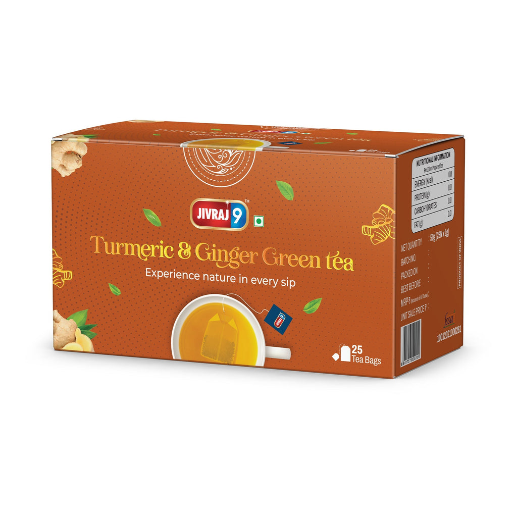jivraj9 Tea Turmeric And Ginger  Green Tea | Grocsy