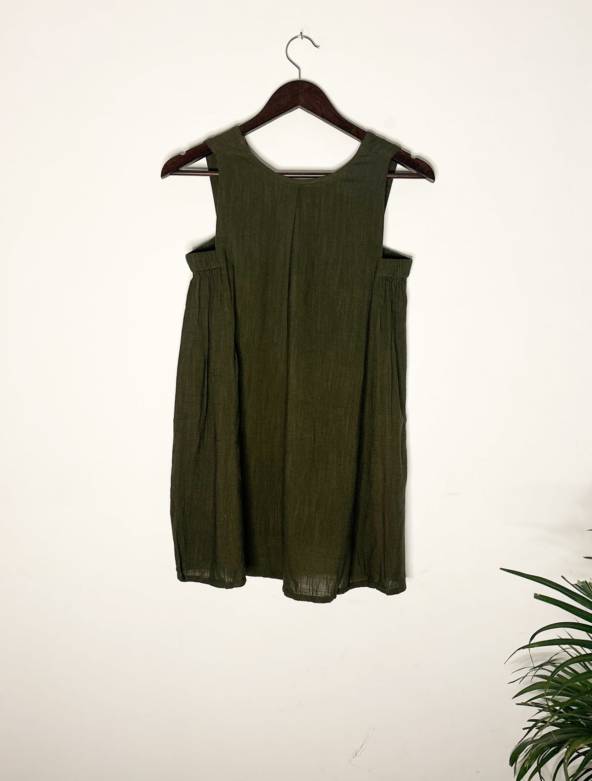 trueBrowns Olive Green Sleeveless Top | Grocsy