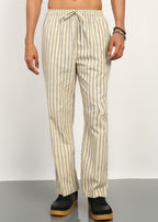 Fabmade Sandline Stripe Linen Trousers | Grocsy