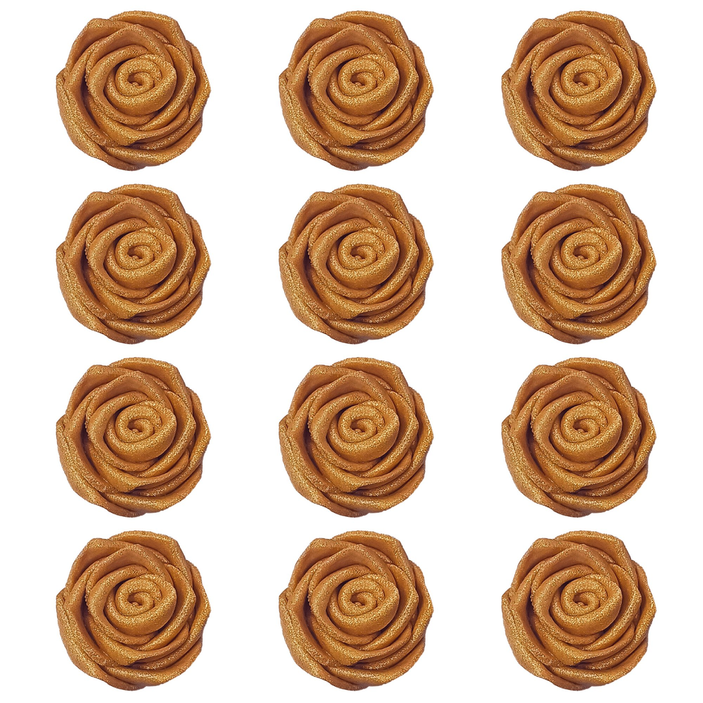 Confect Copper | Edible Metallic Sugar Roses Topper | Grocsy