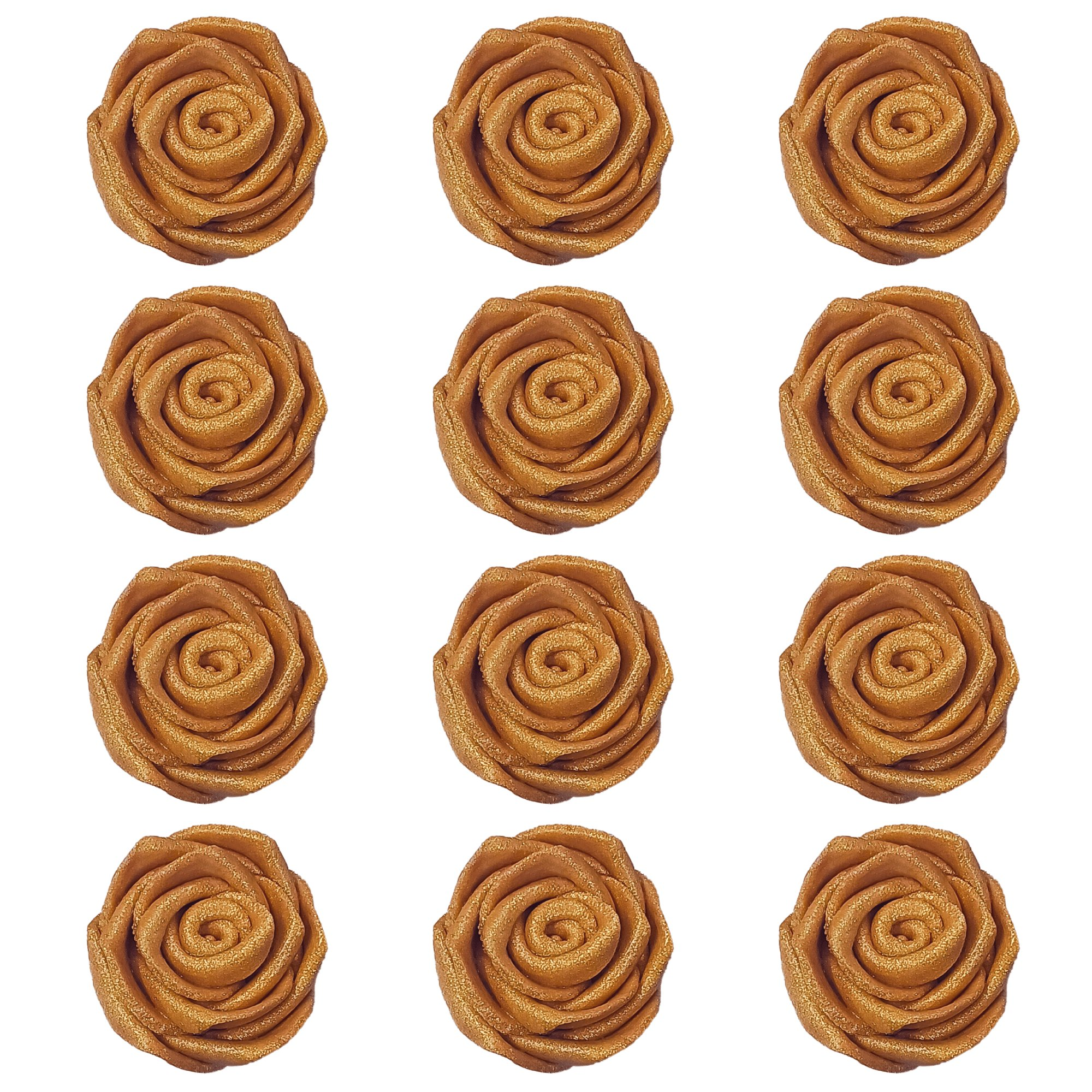 Confect Copper | Edible Metallic Sugar Roses Topper | Grocsy