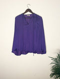 trueBrowns Blue Silk Top | Grocsy
