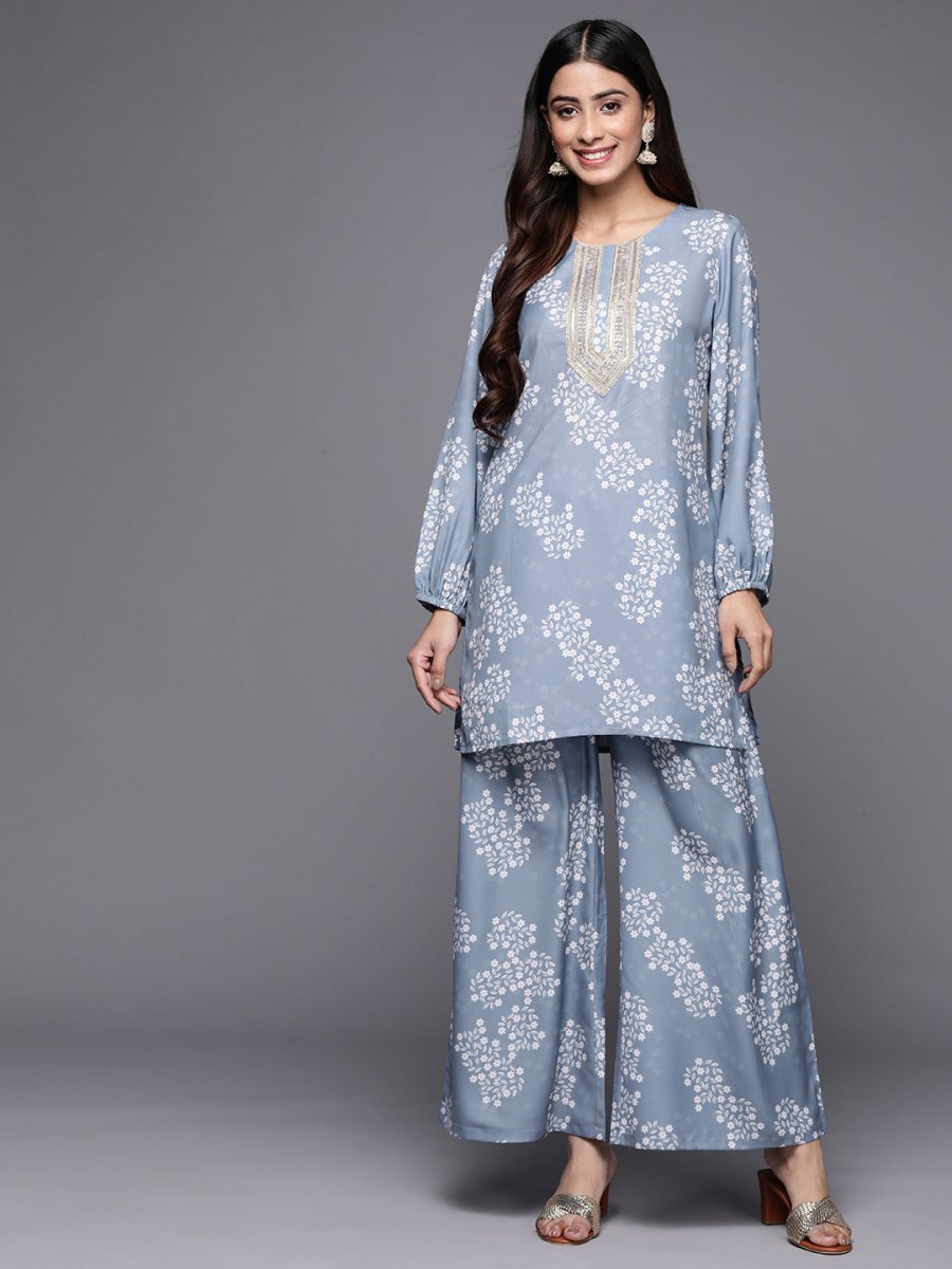 Ahalyaa Women Embroidered Floral Printed Co-ords | Grocsy