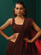 trueBrowns Cola Muslin Silk Scoop Neck Sleeveless Blouse | Grocsy