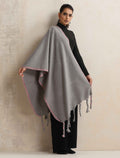 trueBrowns Grey Tassel Woollen Stole | Grocsy