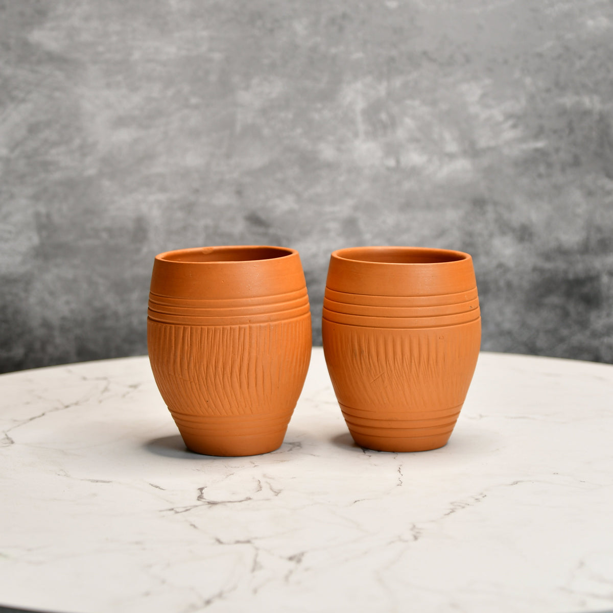 Sowpeace Premium Set of 2 Unglazed Terracotta Glasses | Grocsy