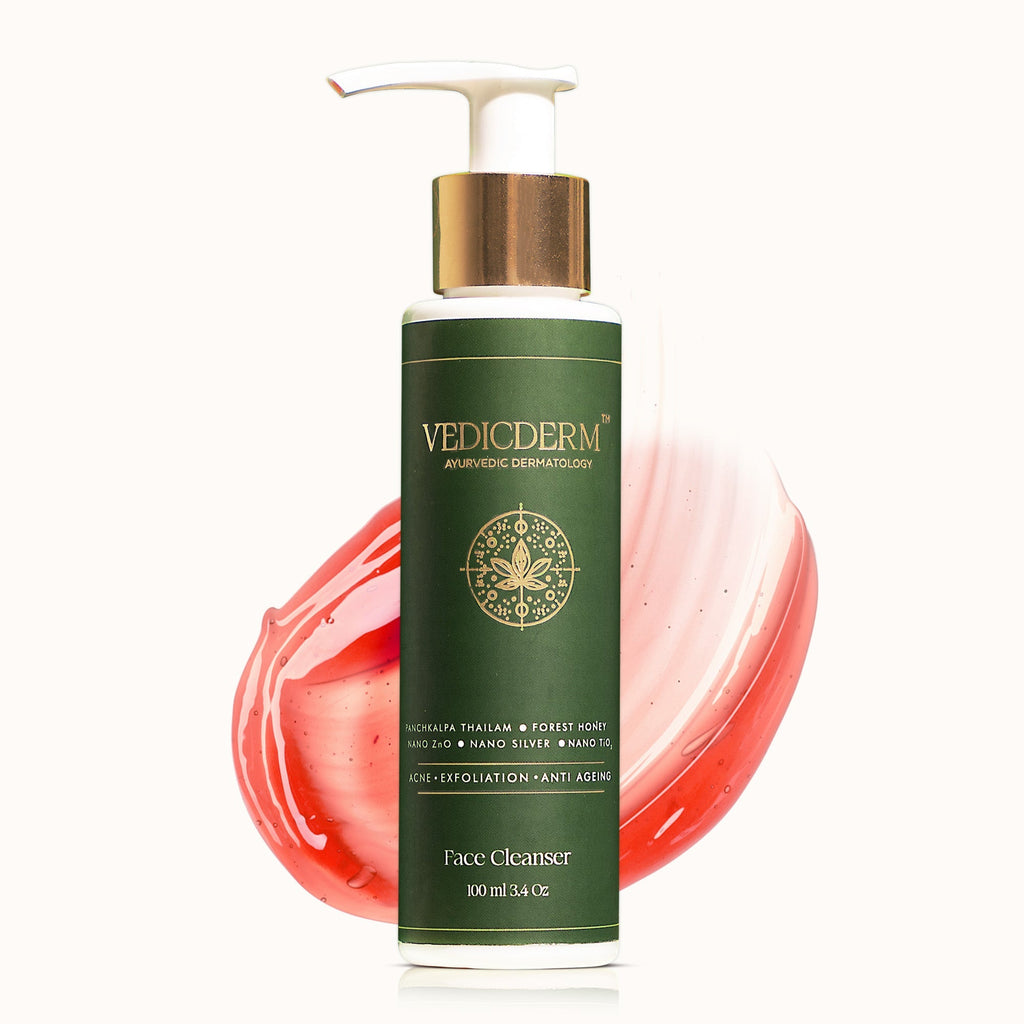 VedicDerm Red Vine Deep Facial Cleanser with Witch Hazel Extract | Grocsy