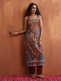 trueBrowns Cola Print Straight Kurta Set | Grocsy