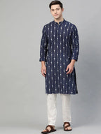 Fabmade Men Printed Straight Kurta | Grocsy