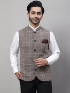 Even Apparels Men's Beige Pure Wool Nehru Jacket | Grocsy