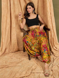 InWeave Mustard Multi Flower Harem Pant | Grocsy